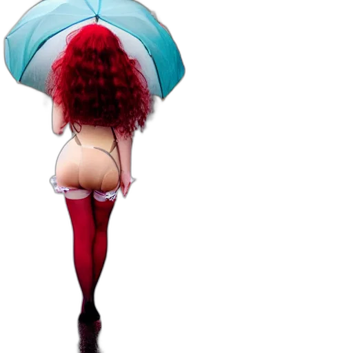 umbrella, dress, hat, hair transparent PNG cut-out