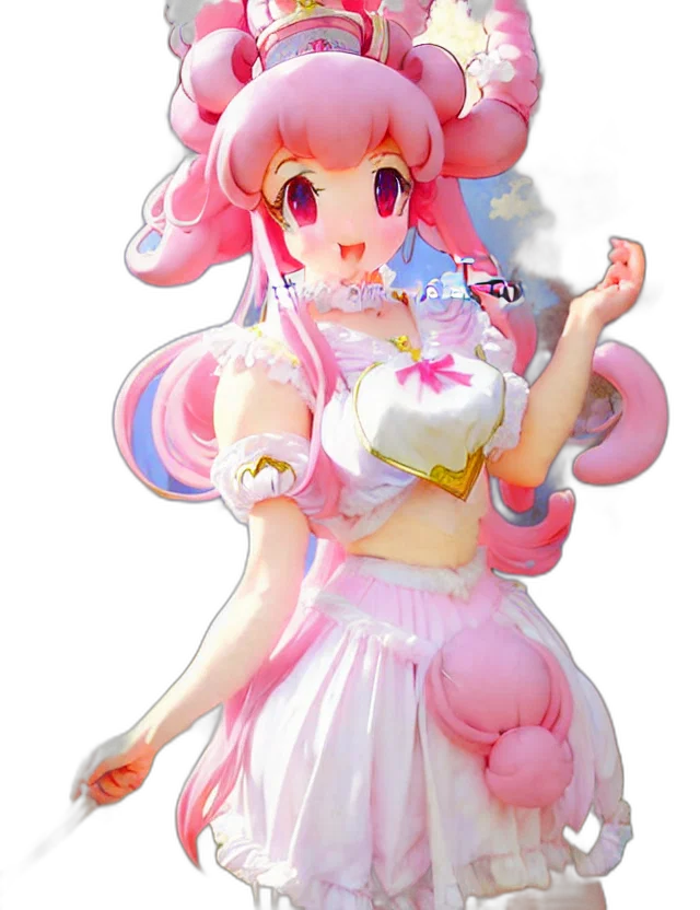 staff, 3d render, concept art, vaporwave transparent PNG cut-out