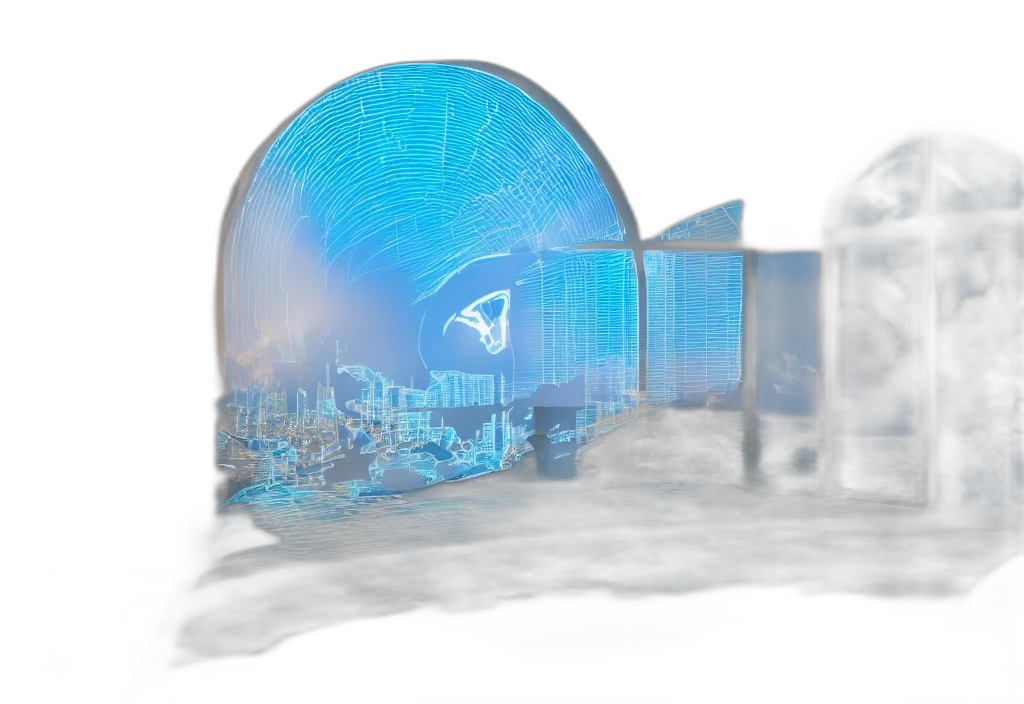 building, umbrella, concept art, 3d render transparent PNG cut-out