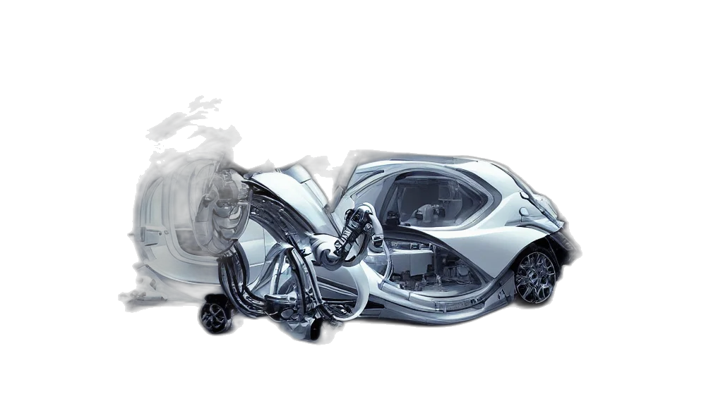 car, concept art, 3d render, photorealistic transparent PNG cut-out
