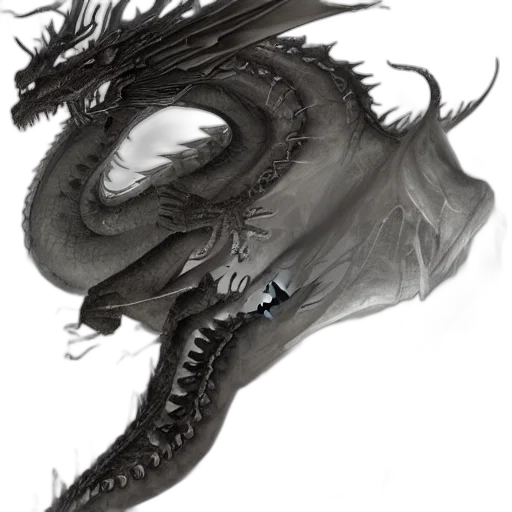 dragon, creature, weapon, staff transparent PNG cut-out