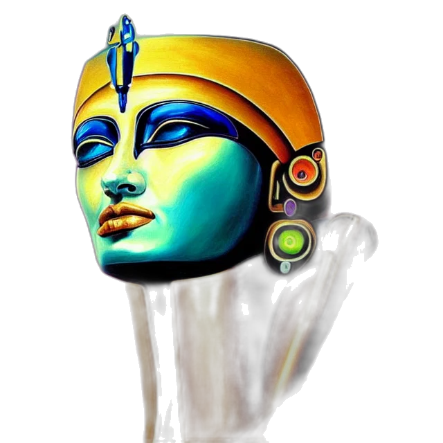 mask, jewelry, crown, staff transparent PNG cut-out