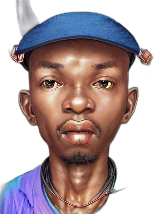 face, hat, staff, creature transparent PNG cut-out
