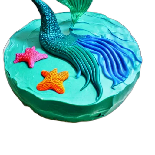 food, 3d render, underwater, mermaid transparent PNG cut-out