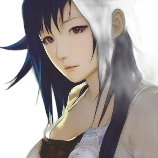 face, mask, anime, photorealistic transparent PNG cut-out