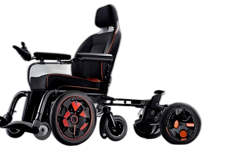 3d render, concept art, electric, wheelchair transparent PNG cut-out