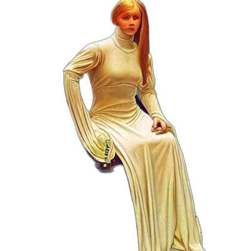 dress, staff, sword, jewelry transparent PNG cut-out