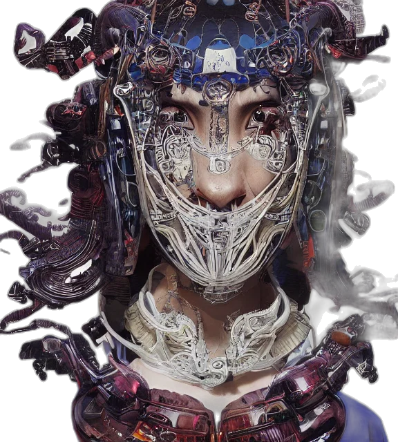 robot, face, mask, crown transparent PNG cut-out