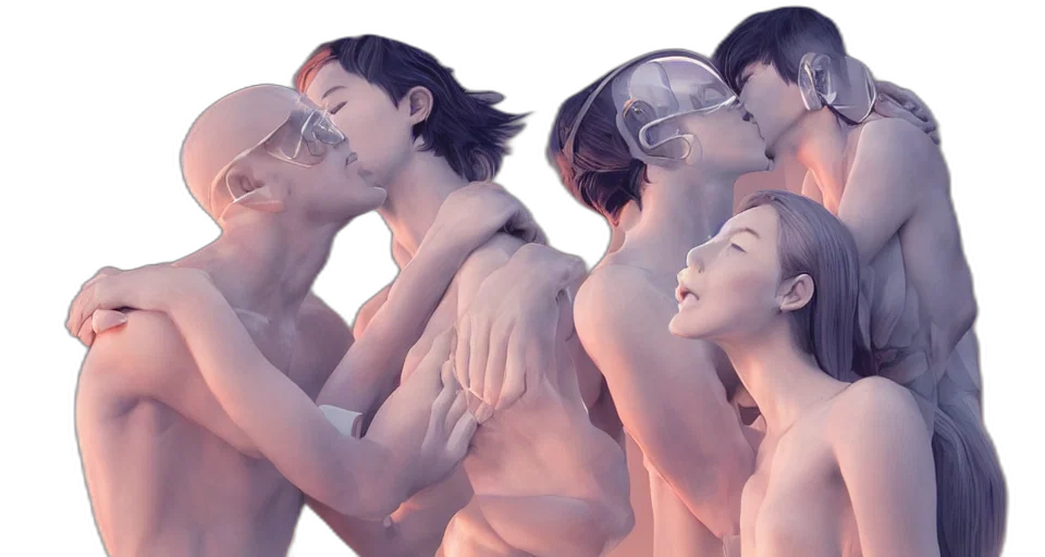 mask, concept art, cyberpunk, photorealistic transparent PNG cut-out