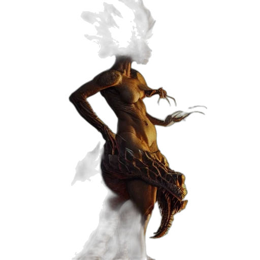 dress, hair, mask, creature transparent PNG cut-out