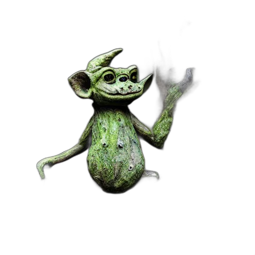 dragon, creature, staff, mask transparent PNG cut-out