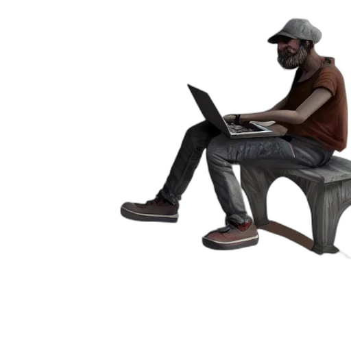 furniture, staff, robot, hat transparent PNG cut-out