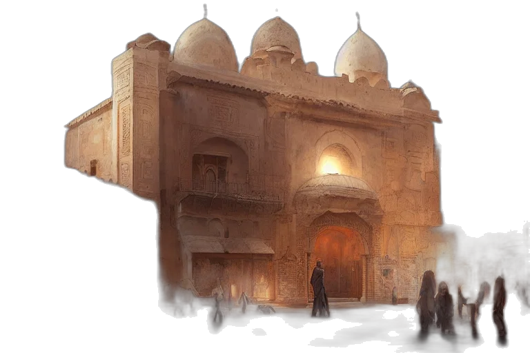 building, concept art, fantasy art, photorealistic transparent PNG cut-out