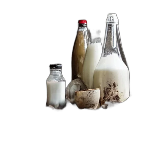 bottle, food, earth tones, monochrome transparent PNG cut-out