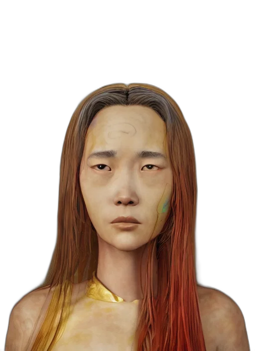face, mask, staff, hair transparent PNG cut-out