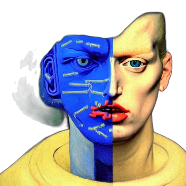 mask, face, robot, crown transparent PNG cut-out