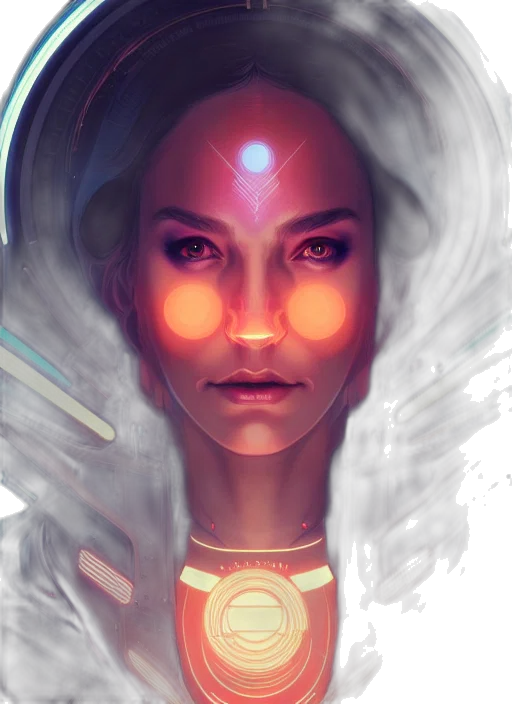 face, robot, fantasy art, concept art transparent PNG cut-out