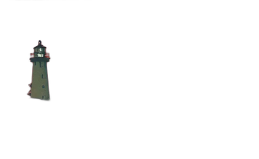 lighthouse, shines, red, field transparent PNG cut-out
