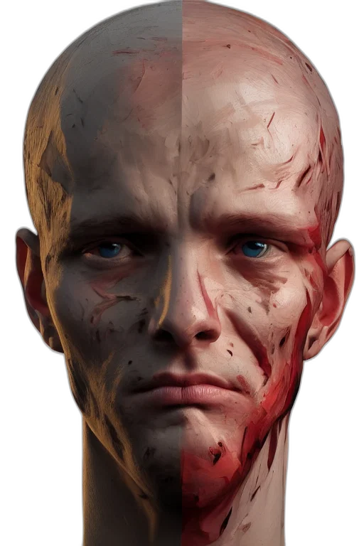 face, mask, creature, concept art transparent PNG cut-out