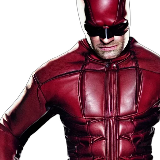 comic book art, daredevil, leather, suit transparent PNG cut-out