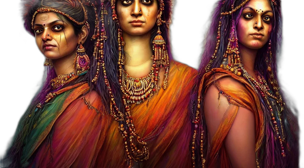 jewelry, face, photorealistic, fantasy art transparent PNG cut-out