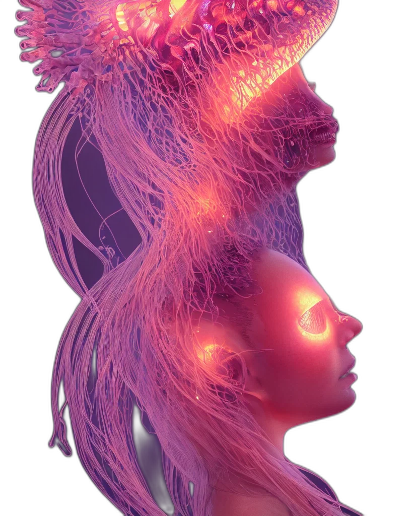 crown, hair, face, mask transparent PNG cut-out
