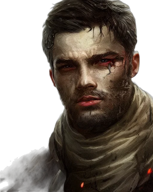 face, fantasy art, photorealistic, concept art transparent PNG cut-out