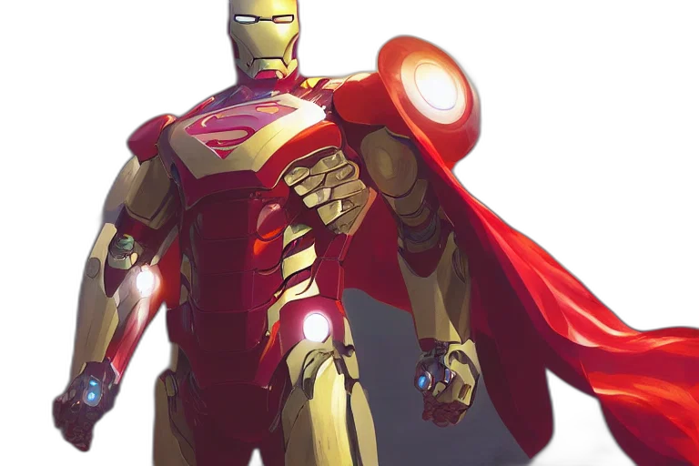 robot, concept art, comic book art, 3d render transparent PNG cut-out