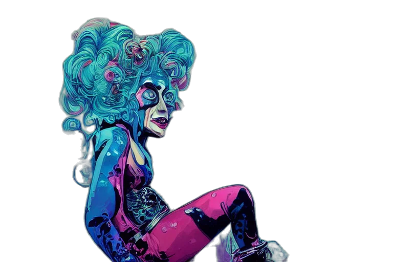 mask, hair, creature, face transparent PNG cut-out