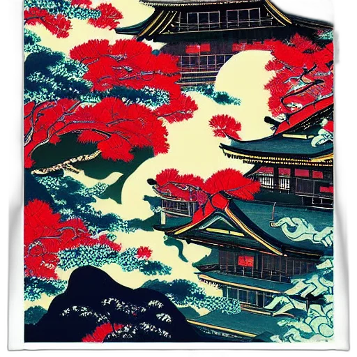 red, blue, japanese, digital transparent PNG cut-out