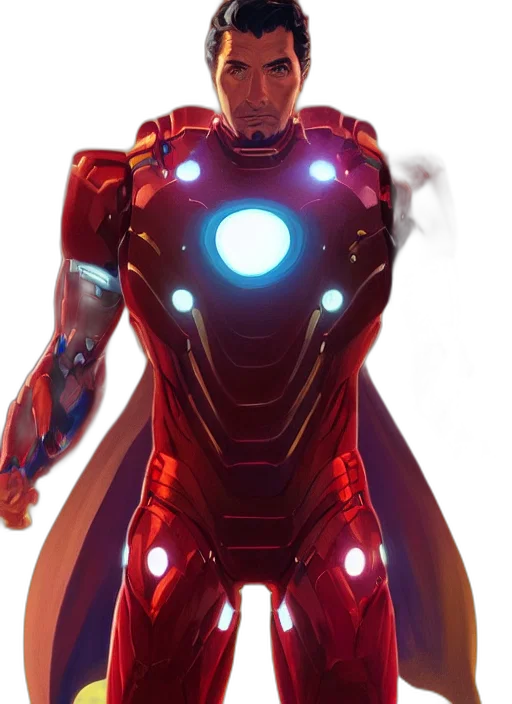 robot, concept art, comic book art, 3d render transparent PNG cut-out