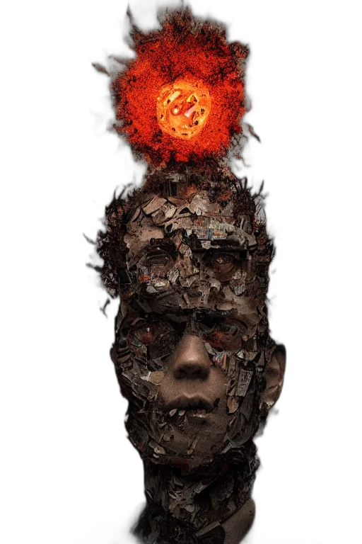 face, mask, creature, hair transparent PNG cut-out