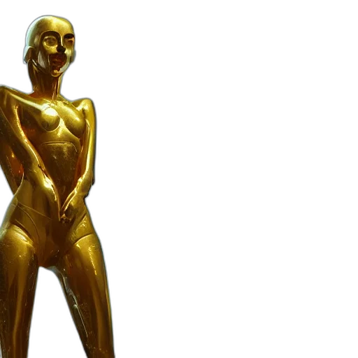 concept art, golden, portrait, human transparent PNG cut-out