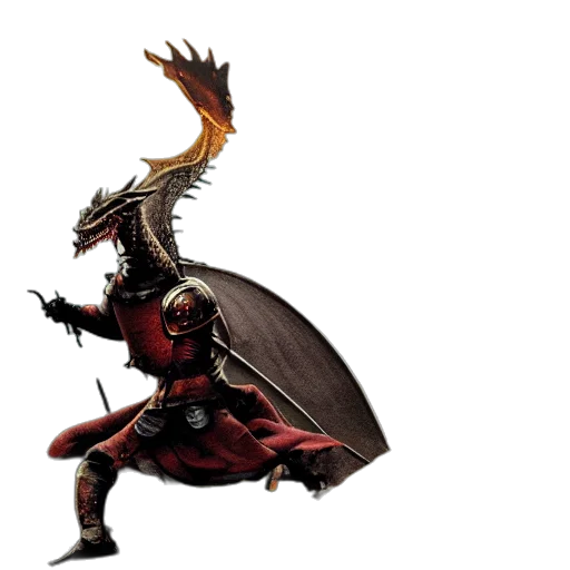 dragon, sword, weapon, staff transparent PNG cut-out