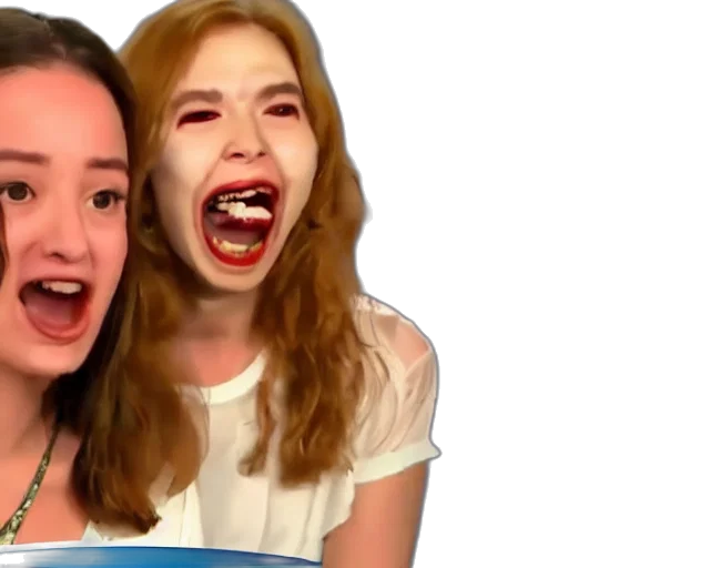 face, creature, cursed, video transparent PNG cut-out