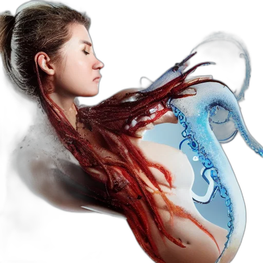 hair, photorealistic, concept art, fantasy art transparent PNG cut-out
