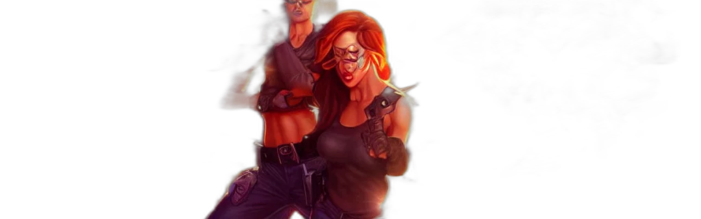 comic book art, concept art, cyberpunk, fantasy art transparent PNG cut-out