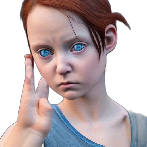 face, robot, 3d render, photorealistic transparent PNG cut-out