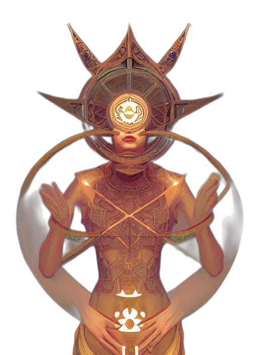 mask, crown, jewelry, staff transparent PNG cut-out