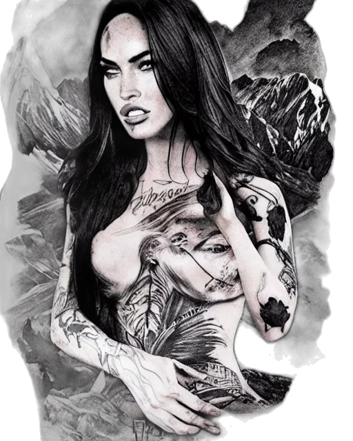 creature, fantasy art, comic book art, photorealistic transparent PNG cut-out