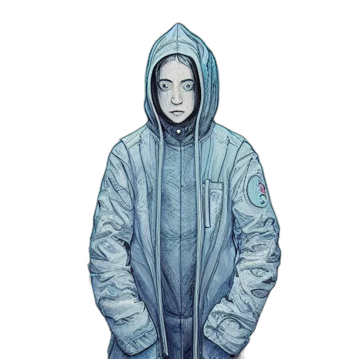 jacket, creature, face, dress transparent PNG cut-out