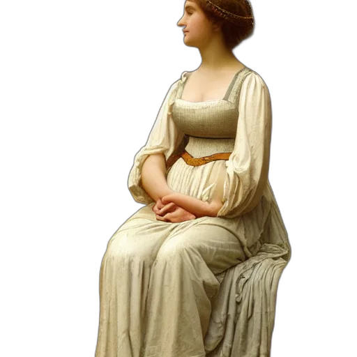 dress, jewelry, staff, face transparent PNG cut-out