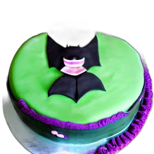 3d render, bat, birthday, cake transparent PNG cut-out