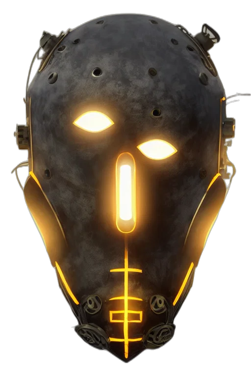 mask, robot, face, weapon transparent PNG cut-out