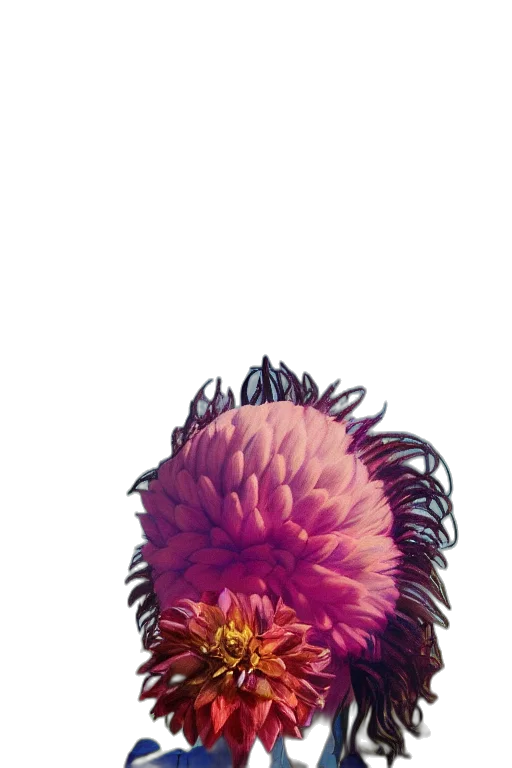 flower, hair, crown, creature transparent PNG cut-out
