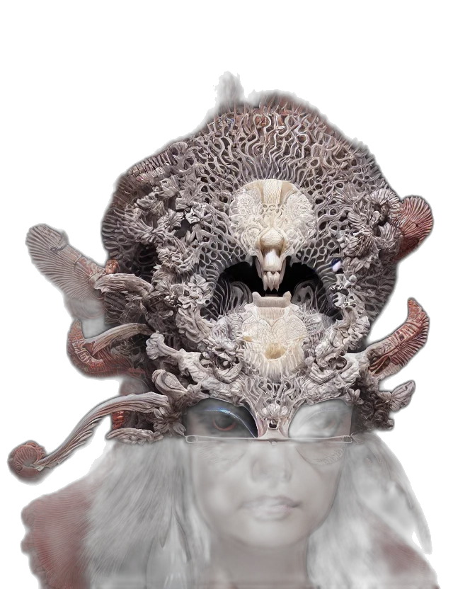 mask, creature, face, dragon transparent PNG cut-out