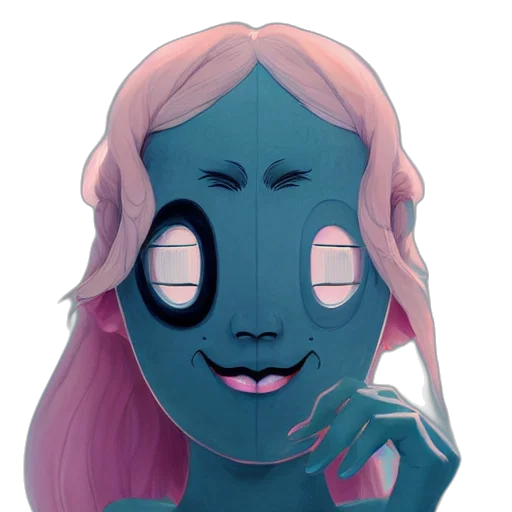 mask, face, robot, creature transparent PNG cut-out
