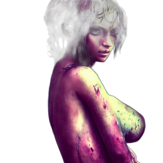 hair, creature, face, dress transparent PNG cut-out