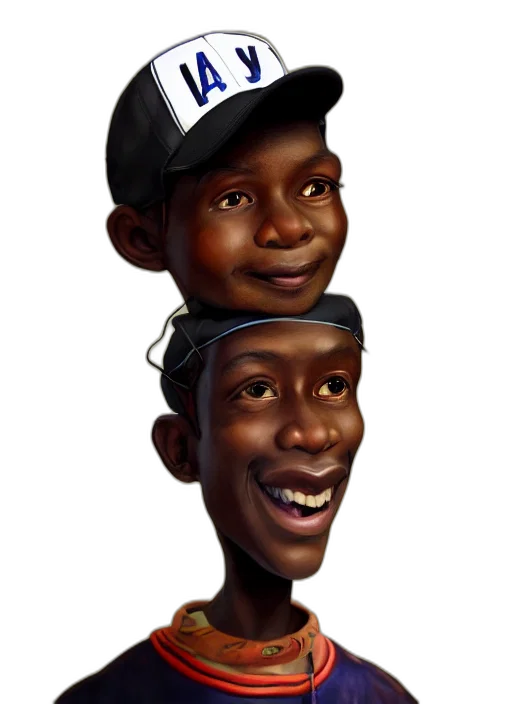hat, face, cartoon, 3d render transparent PNG cut-out