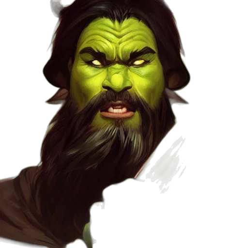 face, mask, creature, staff transparent PNG cut-out